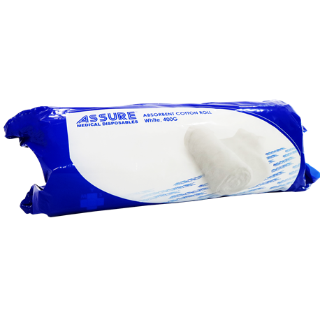 Assure Cotton Roll Absorbent (400gm, 40Roll/Carton)